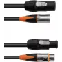 EUROLITE DT-2 DMX IP T-Con cable DMX de 3 m, XLR de 3 pines, resistente a la intemperie