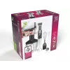 LAFE BlendMix BRK-003A set de batidora de mano, 800 W, 2 velocidades, turbo, cuchilla de acero inoxidable, vaso de 0,6 l, negro/plateado