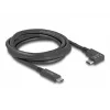 Cable USB DeLOCK USB Type-C macho a USB Type-C macho en ángulo 2 m 5 Gbit/s 4K PD 60 W