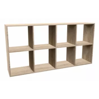 Estantería topper MALAX 2X4 SONOMA, roble sonoma, 8 baldas, 1470×300×750 mm