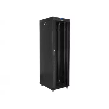 Armario rack independiente LANBERG 42U FF01-6842-12BL 600×800×2127,5 mm, 1200 kg, IP20, cerradura con llave, ruedas