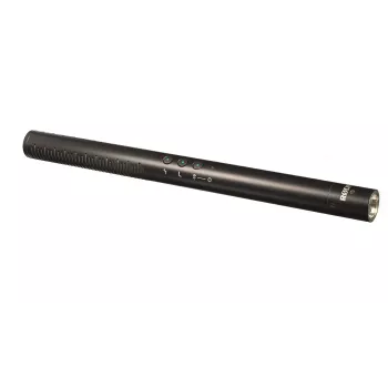 Micrófono direccional digital para cámaras RØDE NTG-4+ — supercardioide, 20–20000 Hz, -32 dB, 200 Ω, Mini-XLR, alimentación por pilas, 22×278 mm, 176 g, negro