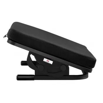 Reposapiés MACLEAN MC-460 reposapiés metálico acolchado ergonómico, base antideslizante, inclinación -20–20°, carga máx. 20 kg, negro