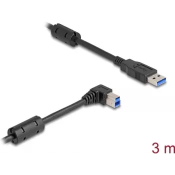 Cable USB DeLOCK Type-A macho a Type-B macho 90° acodado 3 m