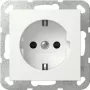 gira mecanismo de toma de corriente SCHUKO System 55 blanco puro modelo 445303, para marcos System 55