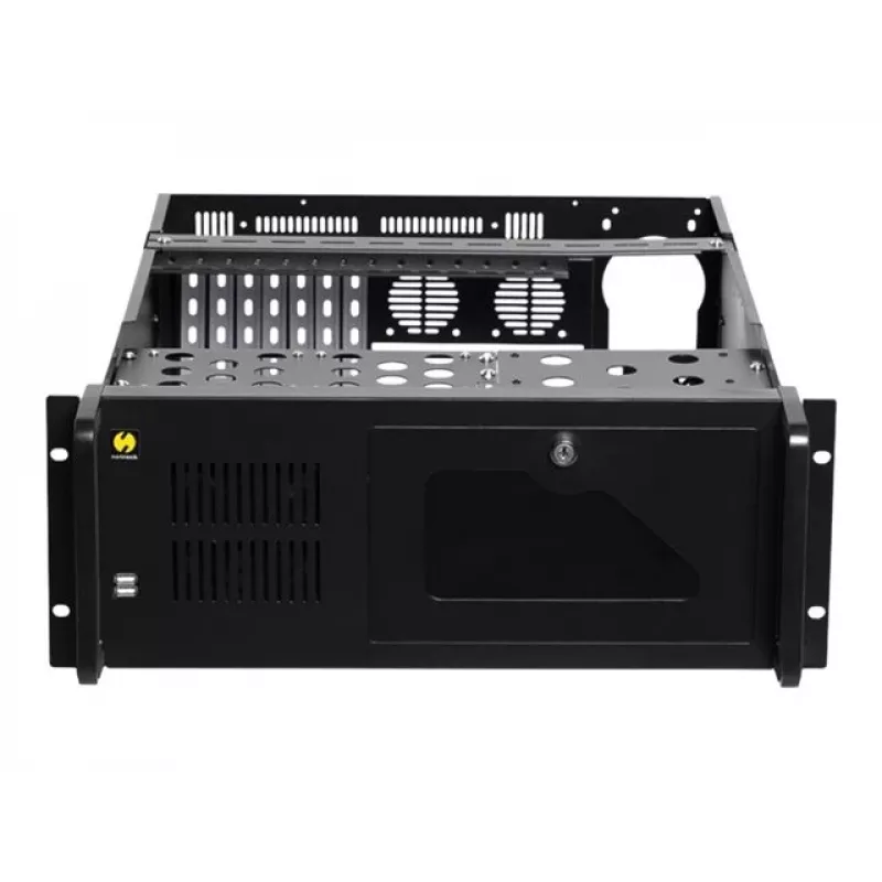 Netrack NP5104 Caja de servidor rack 4U de 19 pulgadas, microATX/ATX/eATX, 530 mm de profundidad