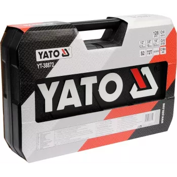 Juego de destornilladores y vasos YATO 1/4, 3/8, 1/2 128 piezas 38872