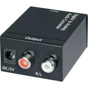 Convertidor AV SpeaKa Professional 989149 — Toslink (óptico) a RCA, adaptador de audio digital