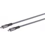 Cable USB S/CONN 13-68020 USB4 Gen 3x2 1 m USB-C gris