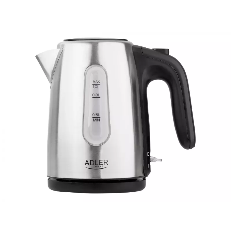 Hervidor eléctrico Adler AD 1273 1 L 1200 W negro avellana acero inoxidable