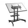 Soporte móvil para TV ONKRON TS1380-B para televisores de 50–83 pulgadas, negro, altura ajustable, base con ruedas