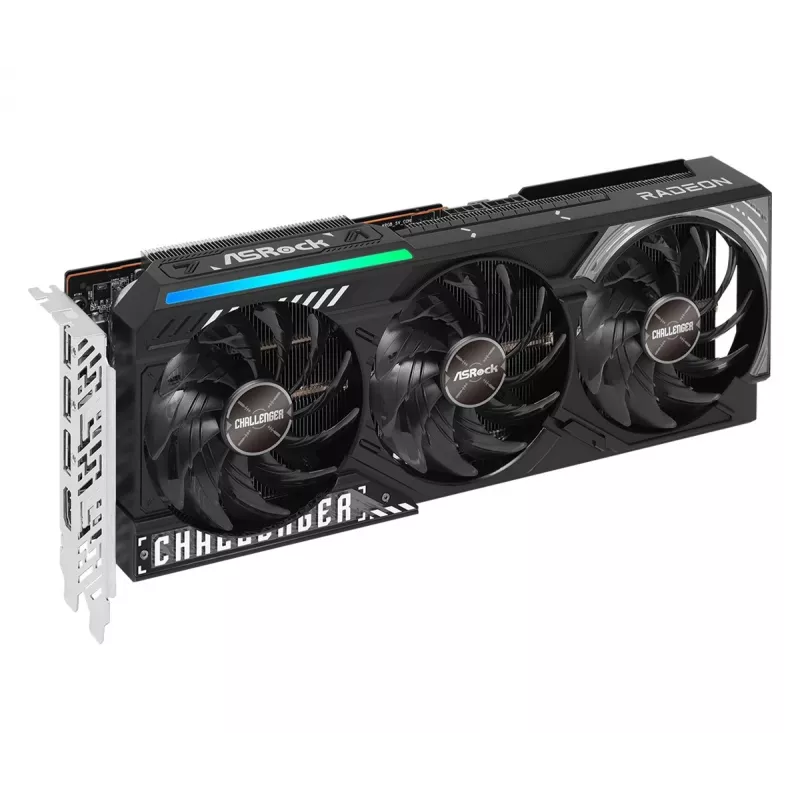 Tarjeta gráfica ASRock Challenger Radeon RX 9070 — 16 GB GDDR6, 256 bits, PCIe 5.0, 3x DisplayPort 2.1a + HDMI 2.1b