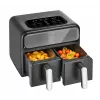 Freidora de aire doble Amica AFM 7020, 8 L, 2400 W, negra