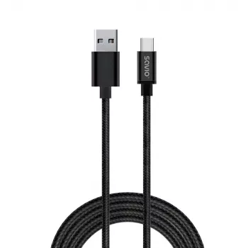 Cable USB Savio CL-129 2 m USB 2.0 USB A USB C negro