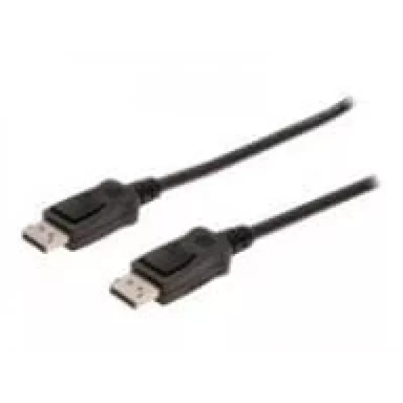 Cable de conexión DisplayPort con bloqueo 1080p 60Hz FHD Type DP / DP macho / macho negro 1m