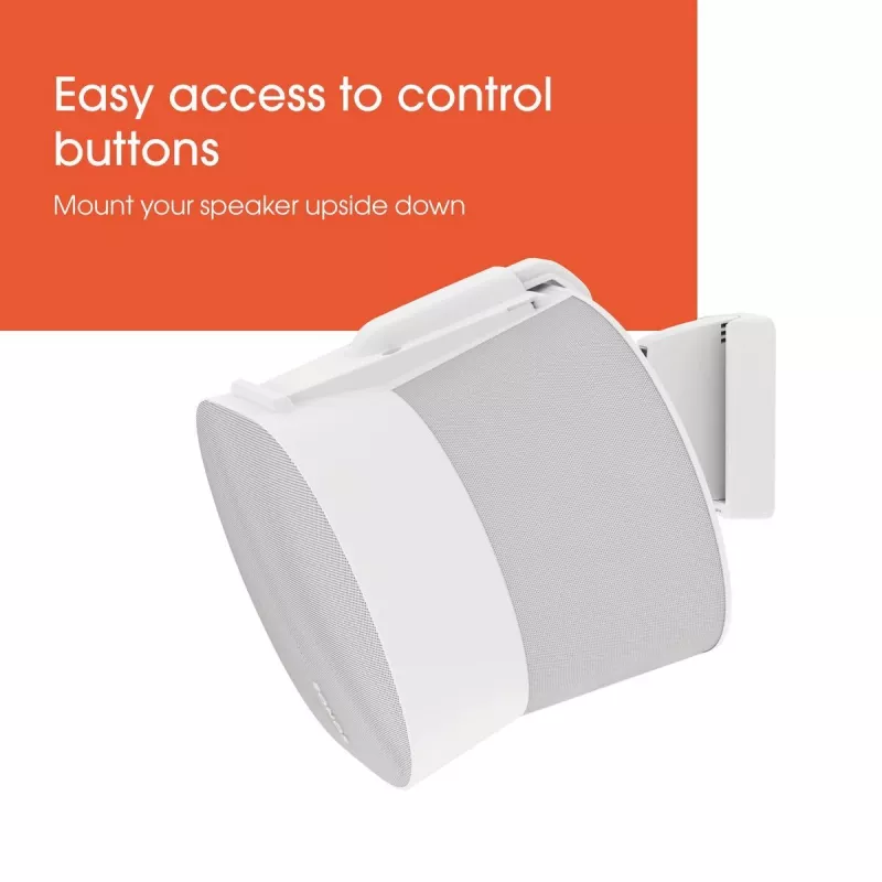 Soporte de pared Vogels | Soporte de pared para altavoz para Sonos Era 300 | Inclinable, orientable | Capacidad de carga máxima 7 kg | Blanco