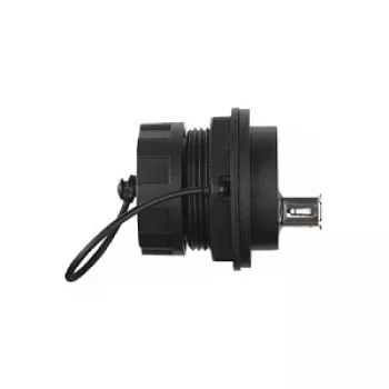 Alcasa IC04-U304 - USB A - Negro - Hembra - recto - Tereftalato de polibutileno (PBT) - Policloruro de vinilo (PVC) - IP65 - IP67 (IC04-U304)