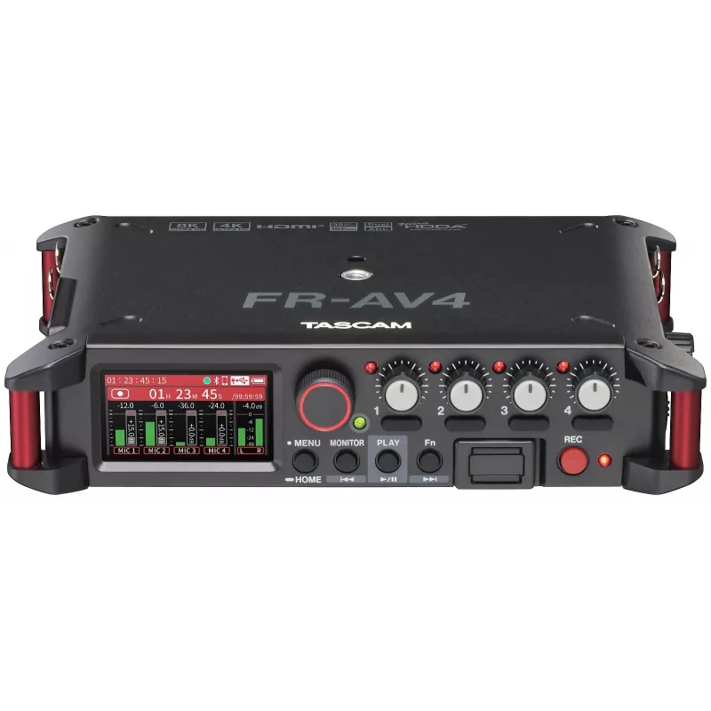Grabadora de audio portátil Tascam FR-AV4 de 4 canales