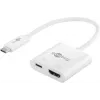 Adaptador multipuerto Goobay USB-C™ HDMI, blanco, 0,145 m - amplía un dispositivo USB-C™ con un puerto HDMI™ (62110)