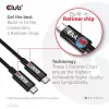 CLUB3D Cable USB4 Gen3x2 Type-C bidireccional 8K60Hz, Datos 40Gbps, PD 240W(48V/5A) EPR M/M 2m / 6.56ft