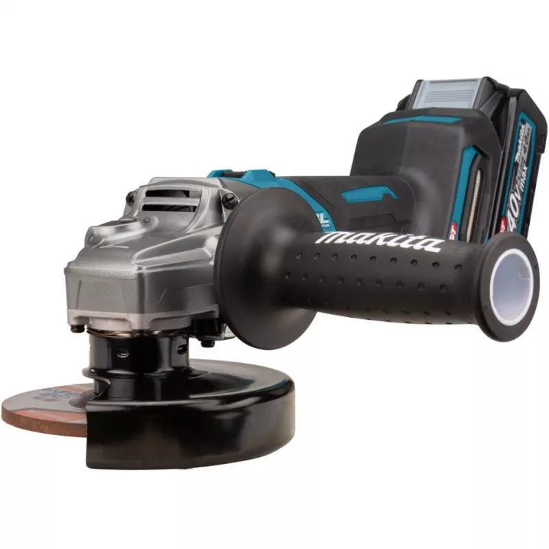 Amoladora angular a batería GA008GM201 XGT, 40Voltios (azul/negro, 2x batería Li-Ion XGT 4,0Ah, MAKPAC tamaño 4)