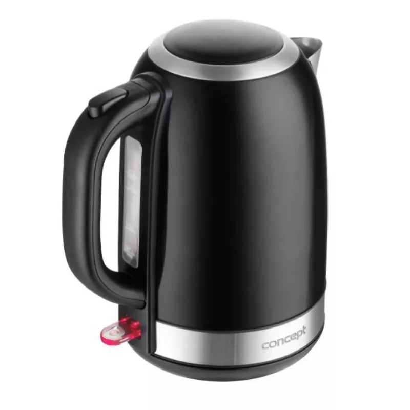 Hervidor de agua Concept Solution RK3245 — 1,7 l, 2200 W, acero inoxidable, Negro