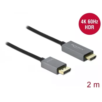 Cable DisplayPort a HDMI DeLOCK Activo 1.4 4K 60Hz 2m