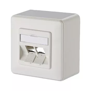 METZ CONNECT caja de conexión Keystone AP 2 puertos, sin equipar, blanco puro