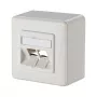 METZ CONNECT caja de conexión Keystone AP 2 puertos, sin equipar, blanco puro