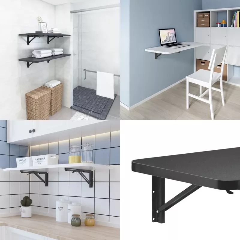 Estante plegable de pared MACLEAN MC-876, resistente y ajustable