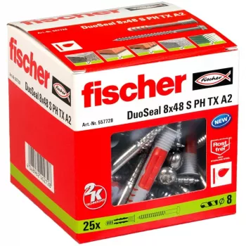 Anclaje de expansión Fischer DuoSeal 8 x 48 S PH TX A2