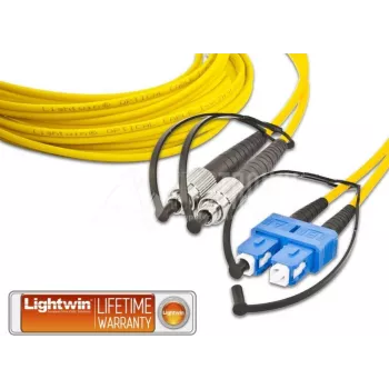 Lightwin LDP-09 FC-SC 3.0 cable de fibra óptica 3 m 2x FC 2x SC OS2 amarillo (LDP-09 FC-SC 3.0)