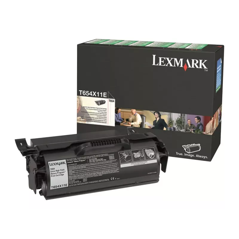 Lexmark T654X11E Cartucho de tóner, negro, 36000 páginas