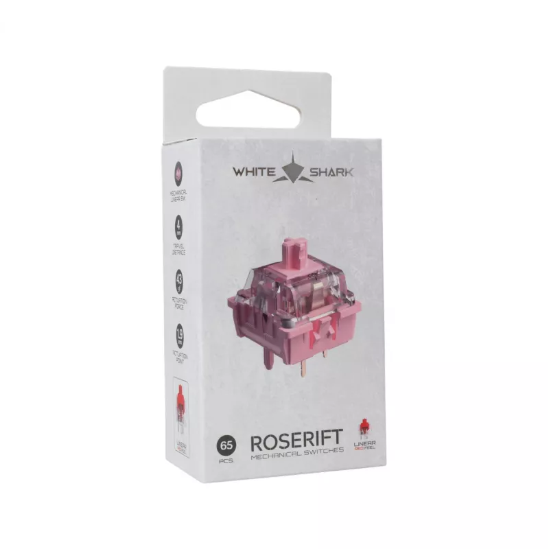 White Shark Roserift interruptores mecánicos para teclado, 65 uds.