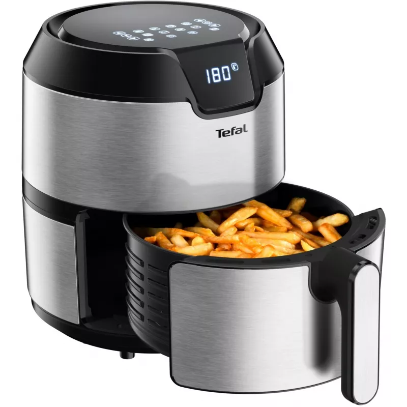 Freidora de aire Tefal Easy Fry EY401D Single 4,2 L Independiente 1500 W Negra, Acero inoxidable