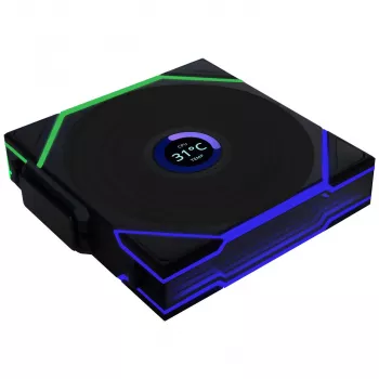 Ventilador Lian Li 12TLLCD1W1B 12 cm Negro 1 ud. 0,2-2300 U/min