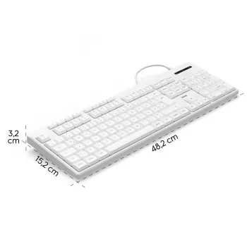 Teclado con cable Hama CK-200 USB Blanco