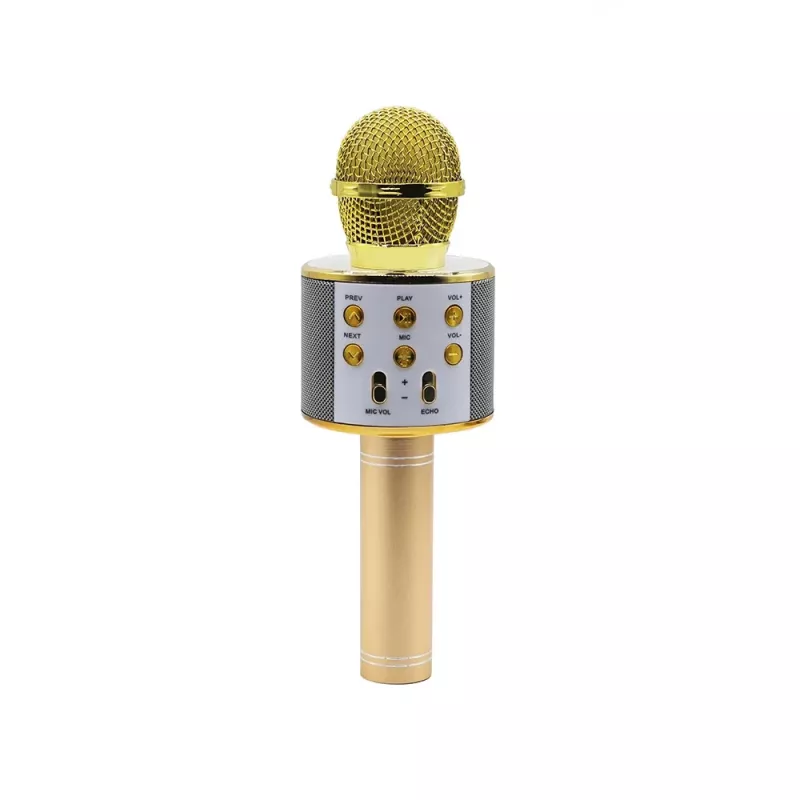 Micrófono MANTA MIC10-G oro cardioide portátil — condensador cardioide, diseño de mano