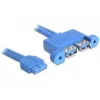 Cable USB DeLOCK 82941 USB 3.2 Gen 1 0,45 m 2 x USB A azul