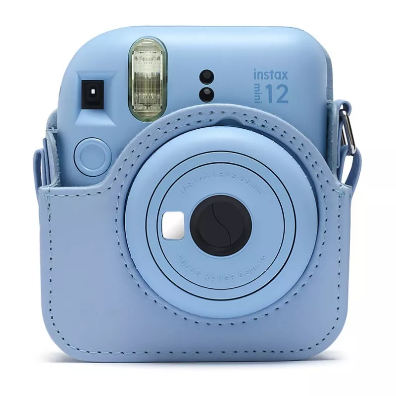 Fujifilm Instax - funda para cámara - piel sintética - azul pastel - para Instax Mini 12 (70100157188)