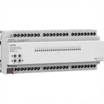 GIRA 504000 Actuador de conmutación/persiana 24f/12f 16 A REG Kmf KNX Secure