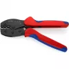 Knipex 97 52 36 PreciForce alicate de crimpado 220 mm, 0,5–6,0 mm², 3 cavidades de crimpado, rojo/azul