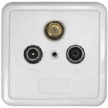 Axing SSD 2-00 Toma coaxial final F-Type, blanco
