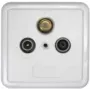 Axing SSD 2-00 Toma coaxial final F-Type, blanco