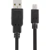 Cable USB 2.0, conector macho USB-A > conector macho Mini-USB (negro, 1,0 metros, doble apantallado)