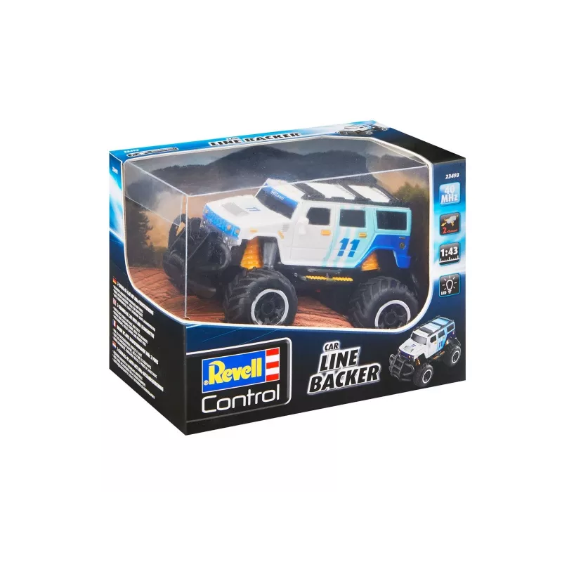 Coche Revell Line Backer de REVELL — recomendado a partir de 6 años, colores: negro, azul, blanco