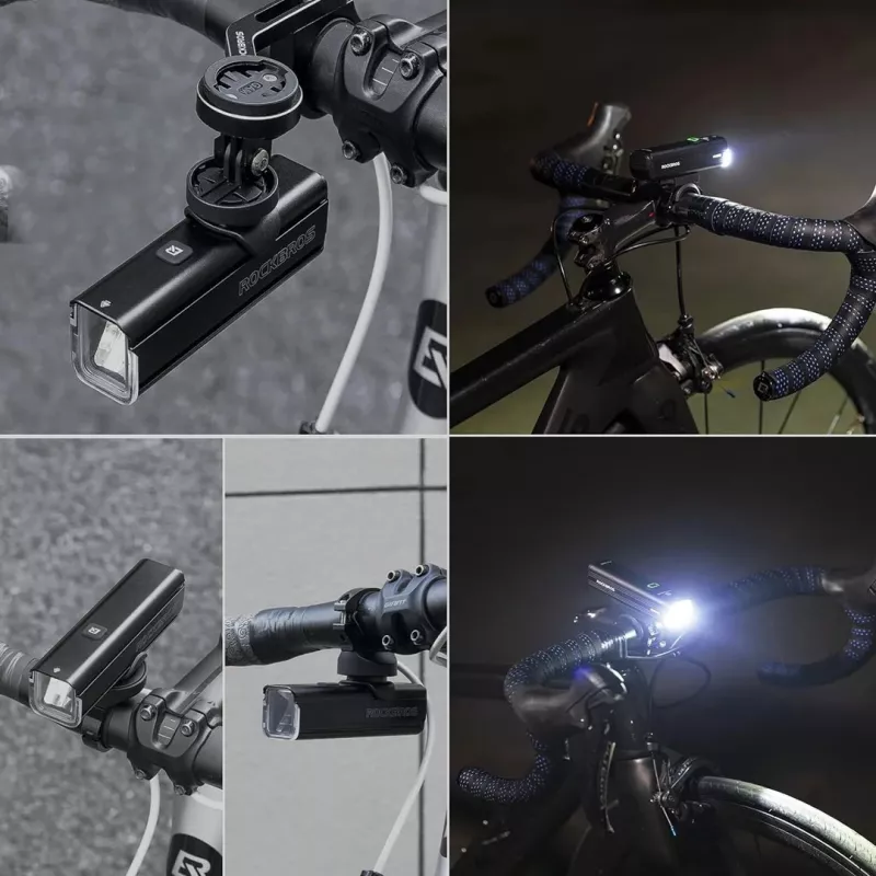 Rockbros RHL1000 24610002001 1000 lm luz frontal para bicicleta + cable USB-C a USB-A, negro