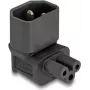 Adaptador de red DeLOCK IEC 60320 - C14 a C5 conector hembra 2,5 A 90° negro