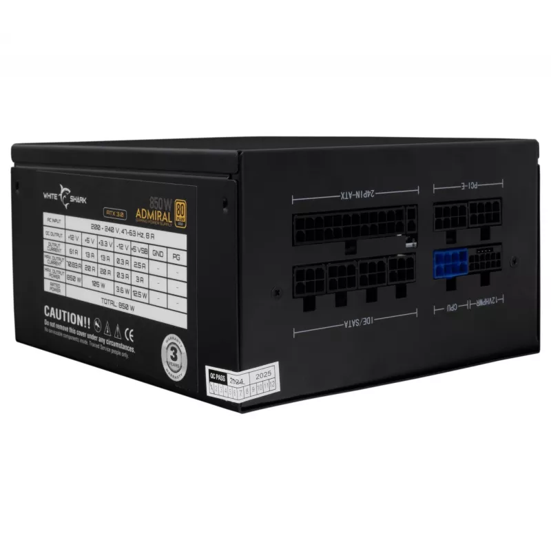Fuente de alimentación White Shark GPSU-850W Admiral 850W