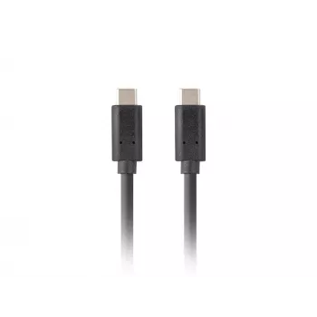 Cable USB-C a C LANBERG CA-CMCM-32CU-0018-BK USB 3.2 Gen 2, 1,8 m, negro, 100 W PD, vídeo 4K